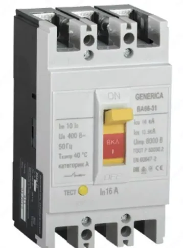 Автоматический выключатель ВА66-31 3Р 16А-100А 18кА GENERICA#1