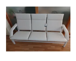 Кресло трёхсекционное для фойе c подлокотниками, модель 2#1