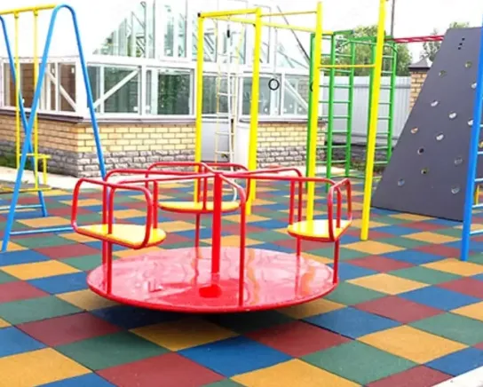 Резиновая разноцветная плита "Rubber Max Sport" для детской площадки (490 х 490 х 50 мм)#1