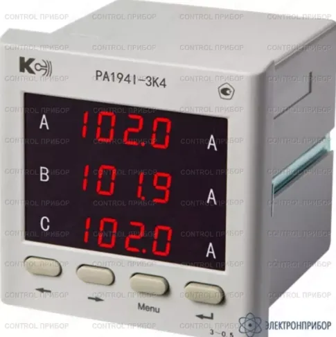 Амперметр PA194I-3K4 3-канальный (общепромышленное исполнение)#1