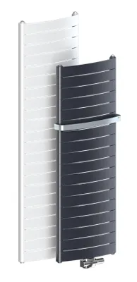 Радиатор биметаллический вертикальный RIFAR CONVEX V 500-22-TI (цвет титан), нижнее подключение с термостатическим клапаном, 22 секции#1
