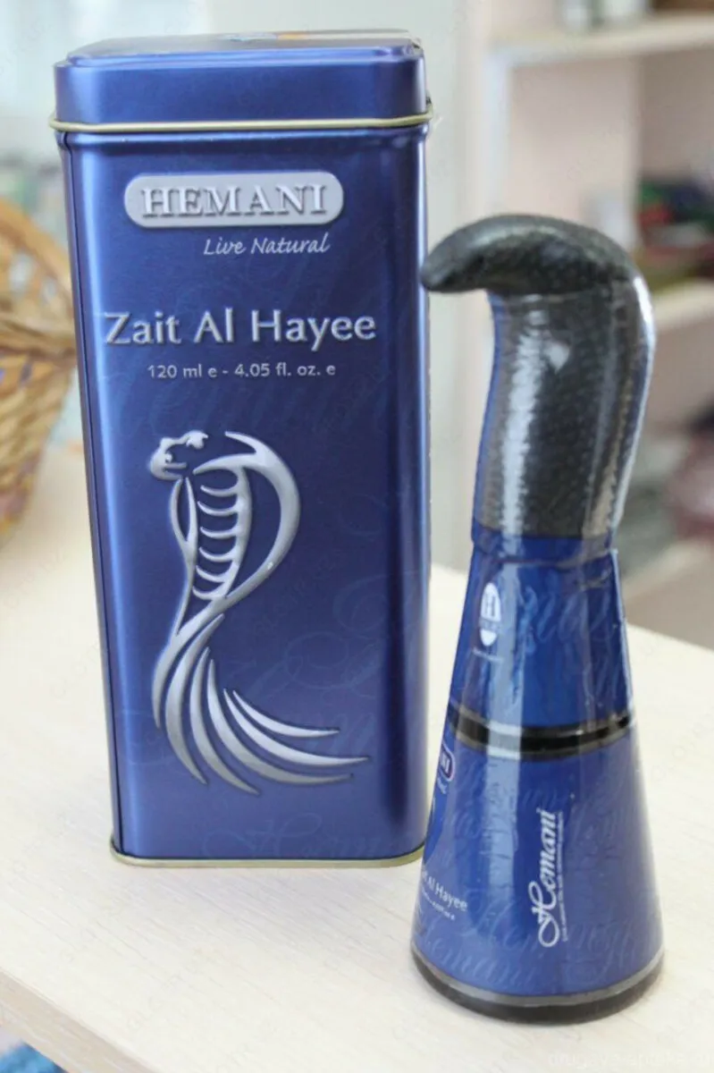 Масло для волос Hemani Zait Al Hayee с Жиром Кобры (250 мл)#1