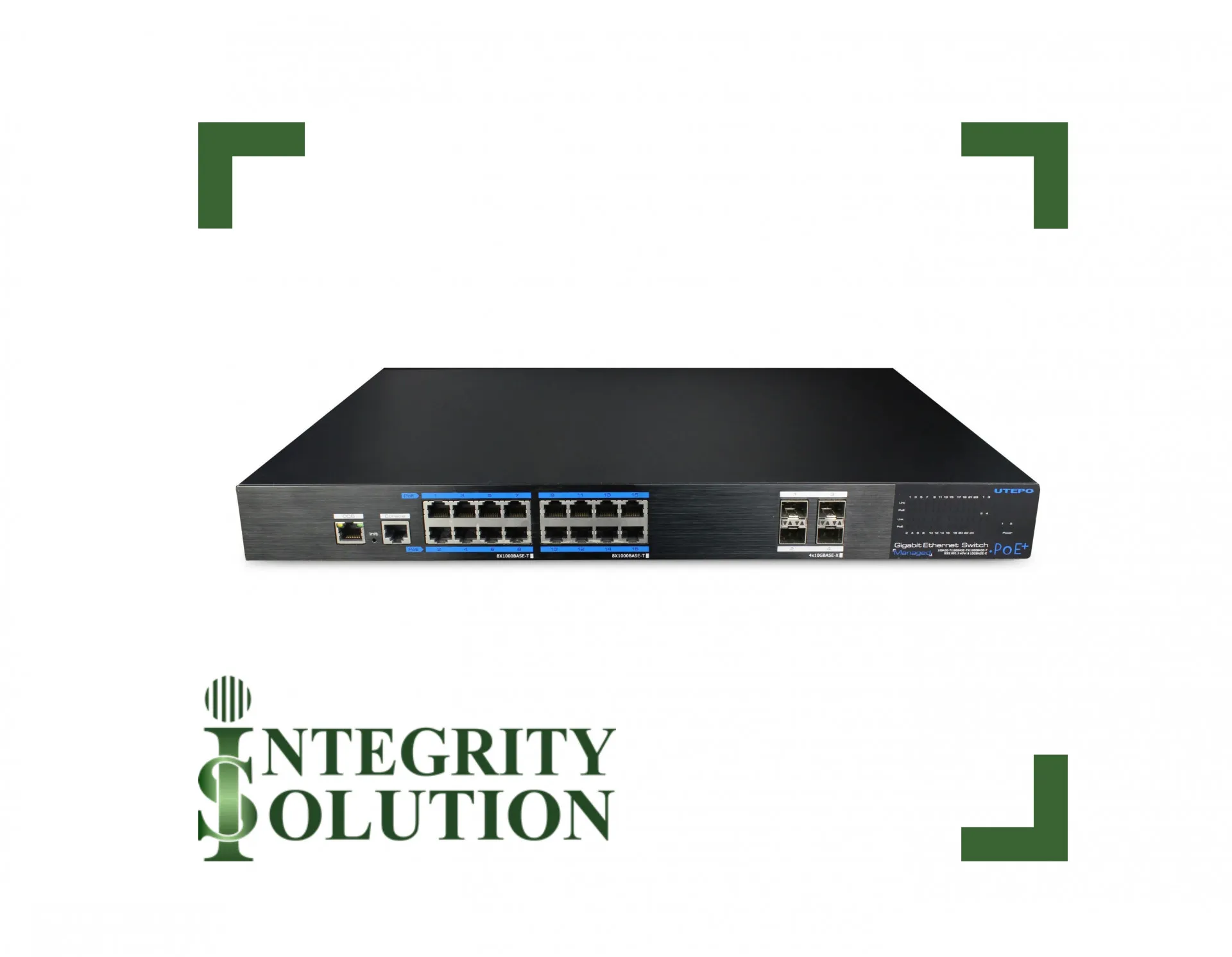 Utepo Коммутатор UTP7516GE-PoE-4GF 16-портовый POE Gigabit downlink RJ45 ports, 4 Gigabit uplink порта Integrity Solution#1