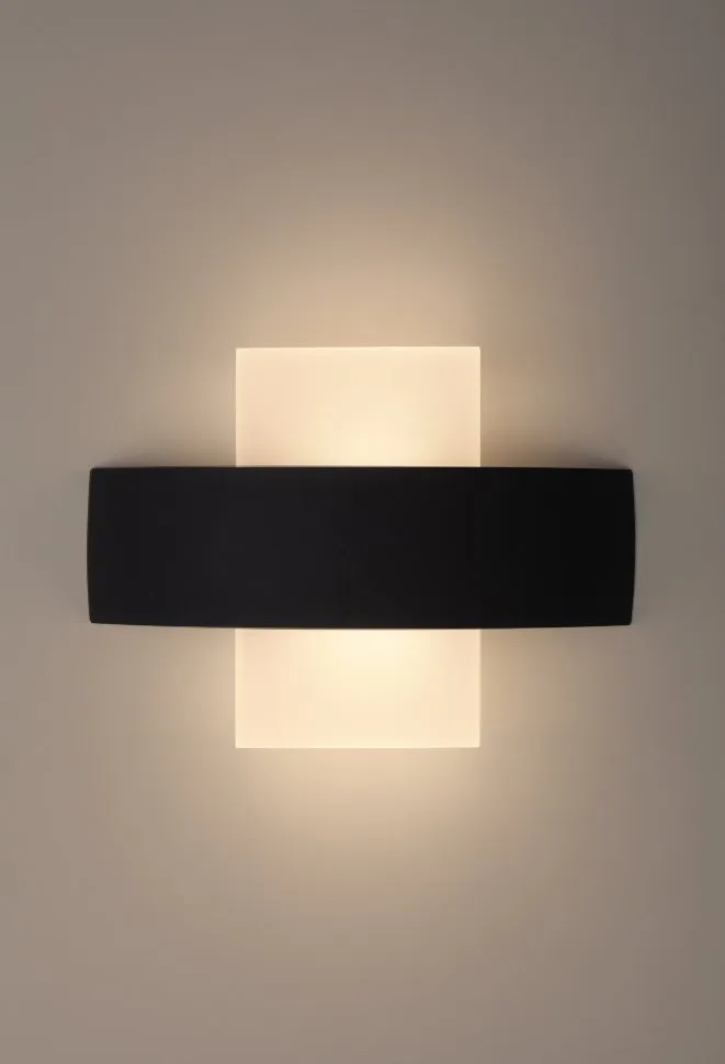 Подсветка WL7 WH+BK ЭРА декор., 6Вт, IP54, 227*160*56 мм., белый-чёрный#1