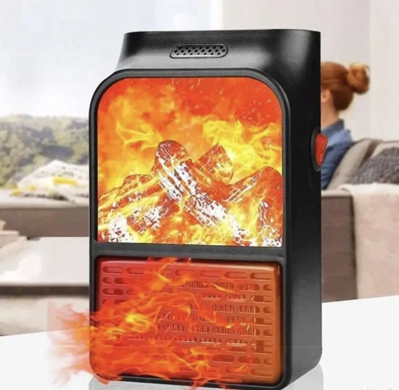 Мини камин Flame Heater 1000W с пультом#8