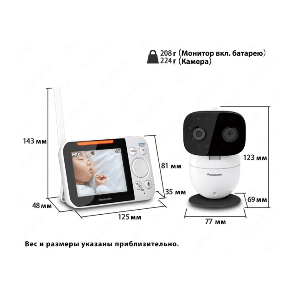 Raqamli video chaqaloq monitori Panasonic DECT KX-HN3001RU BABY MONITOR, Kafolat 3 yil#2