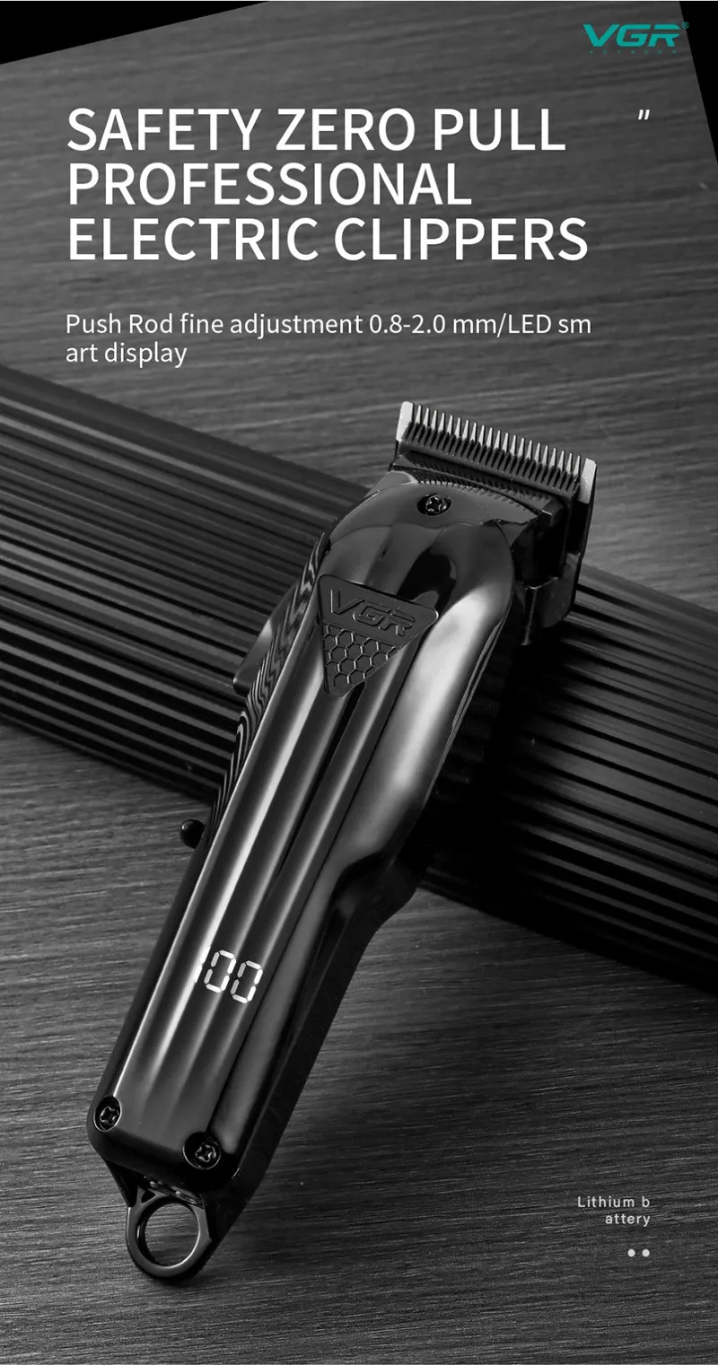 Машинка для стрижки VGR Профессиональная волос V-282, черный#4