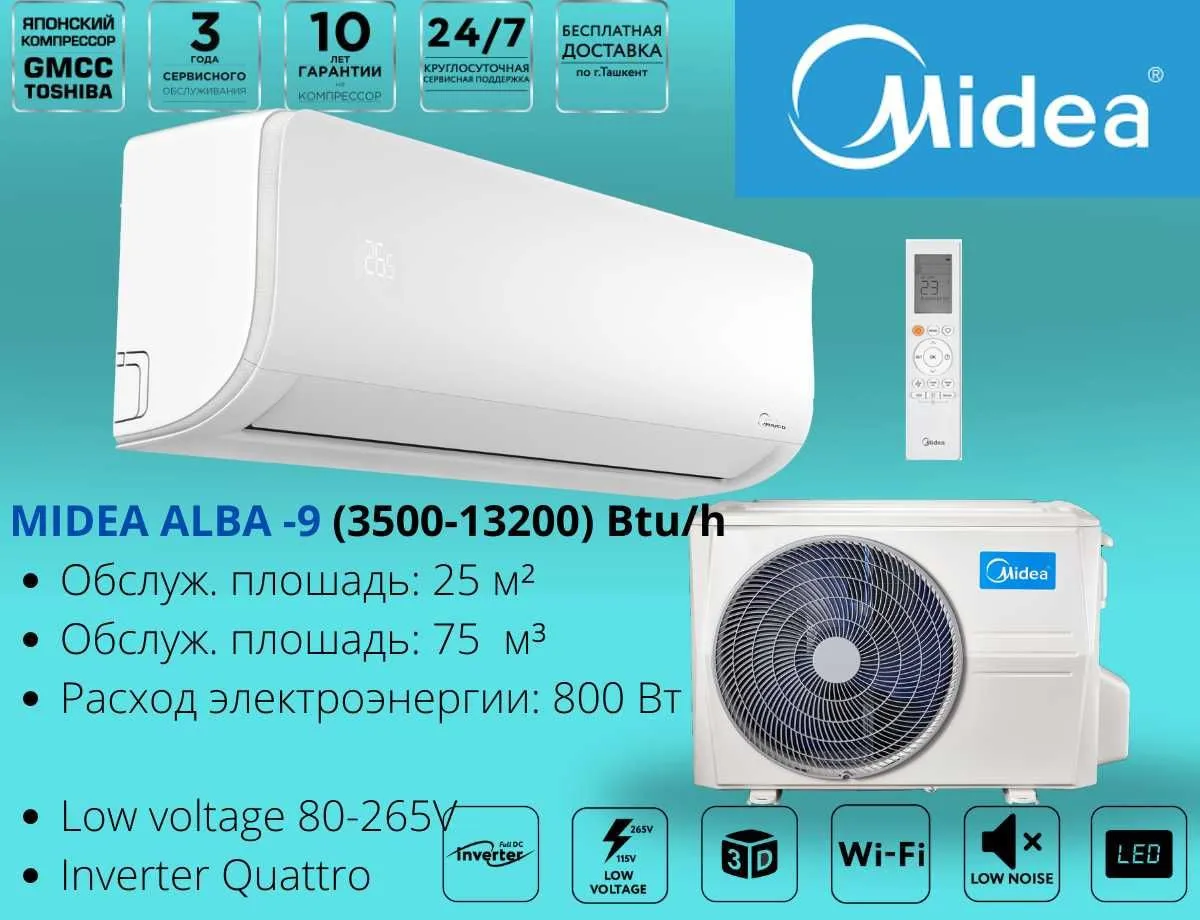 Кондиционер Midea Alba Low voltage Inverter#7