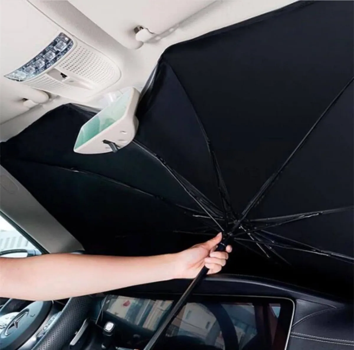 Солнцезащитная шторка- зонт для лобового стекла автомобиля#2