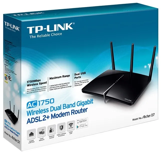 Wi-Fi роутер TP-LINK Archer D7  AC1750#4