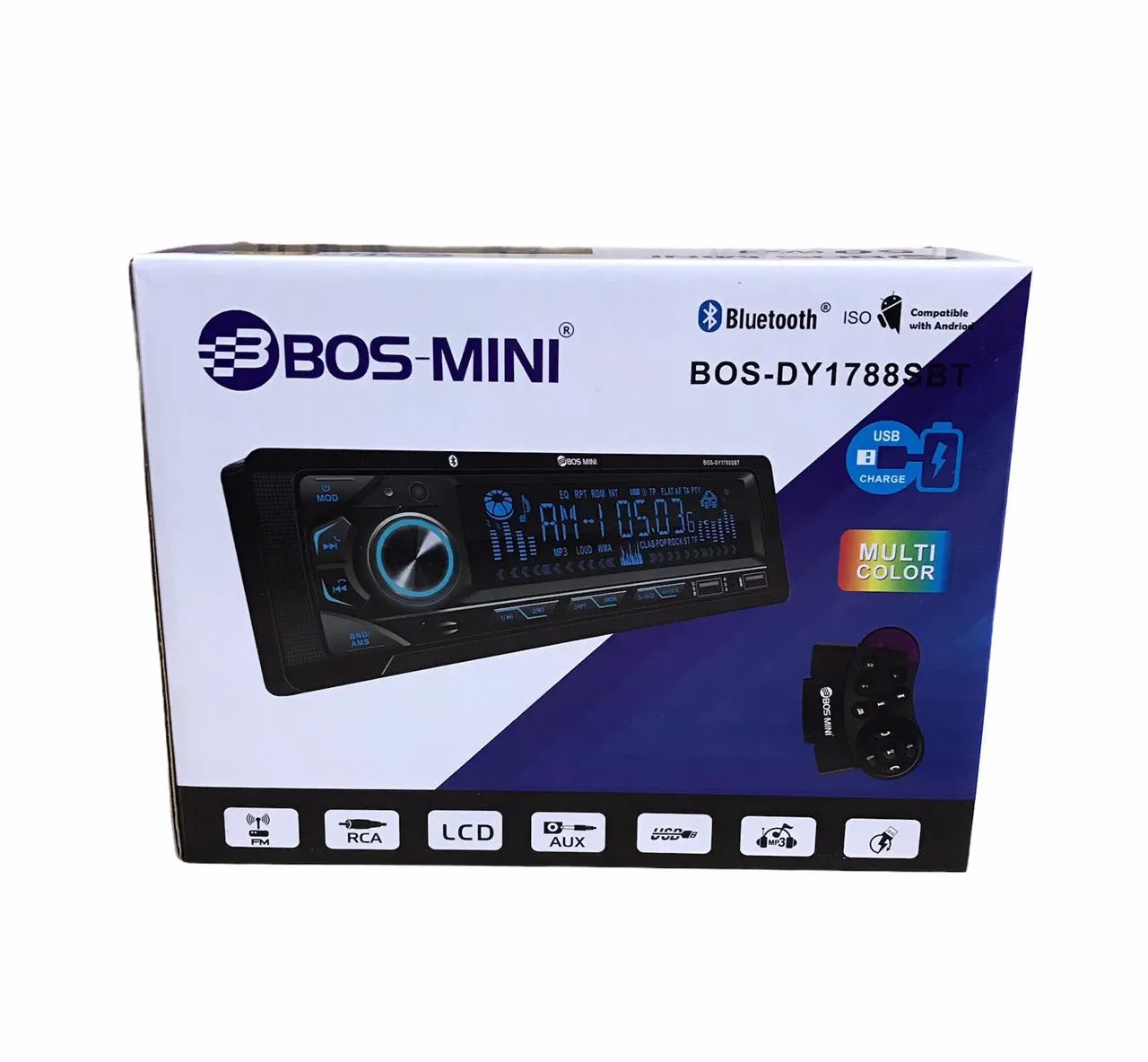 Автомагнитола BOS MINI Bos-DY1788 SBT с функцией AM / FM-радио, Bluetooth, USB, Aux#3
