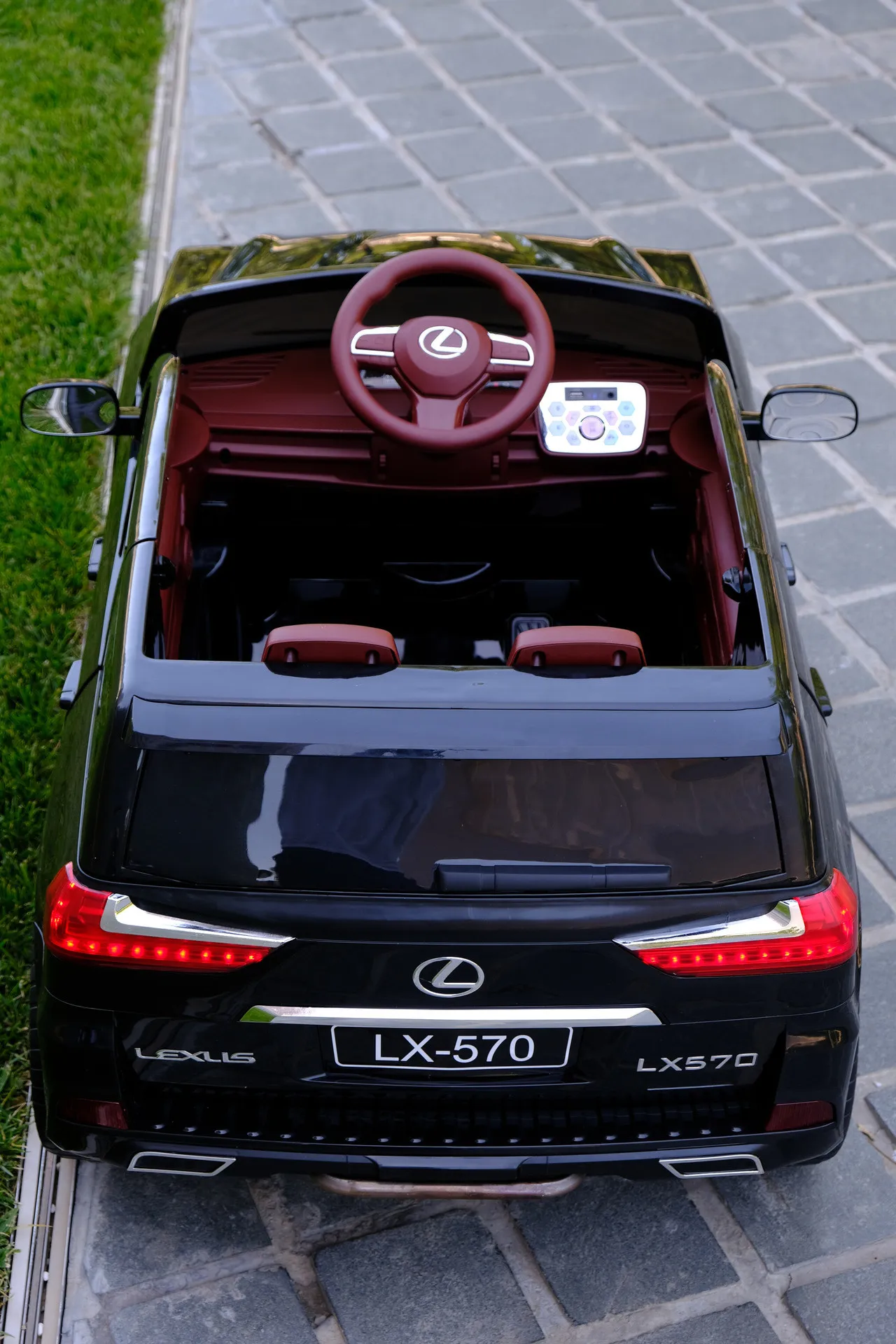 Детские электромобили  Lexus LX570 (цвет черный)#4