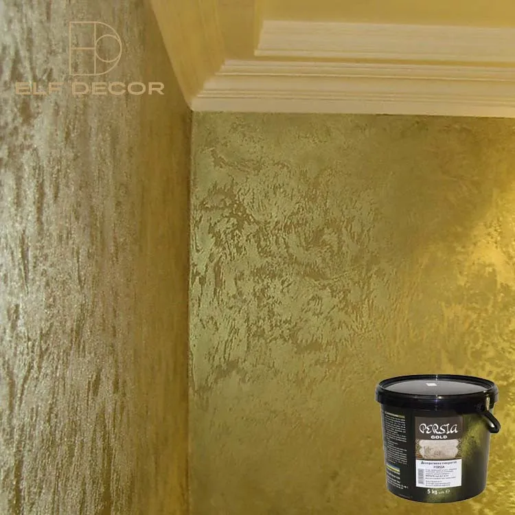 Декоративное покрытие PERSIA Gold, придает стенам нарядный и роскошный вид#7