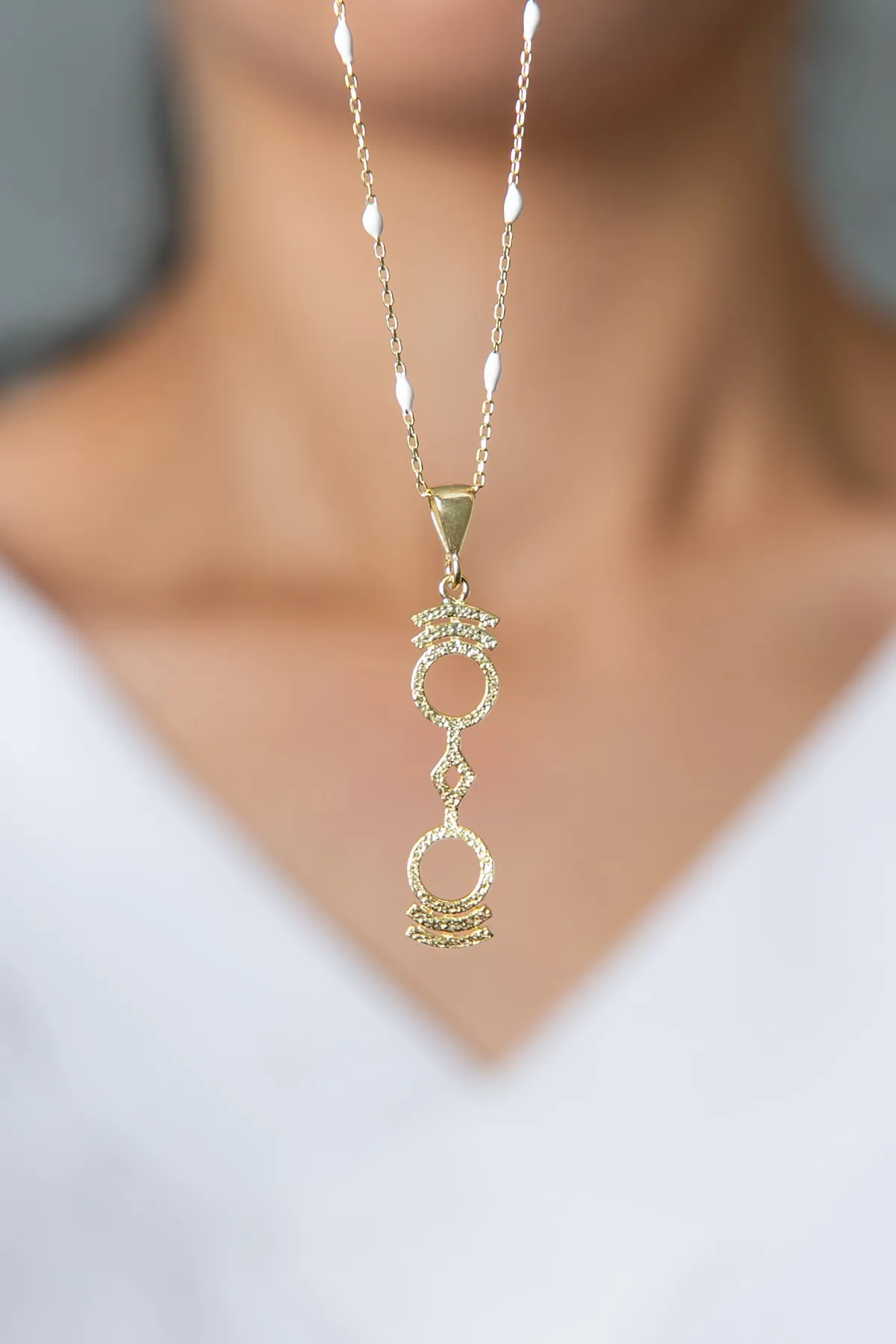 Серебряное ожерелье, модель: atiye ern2228 Larin Silver#2