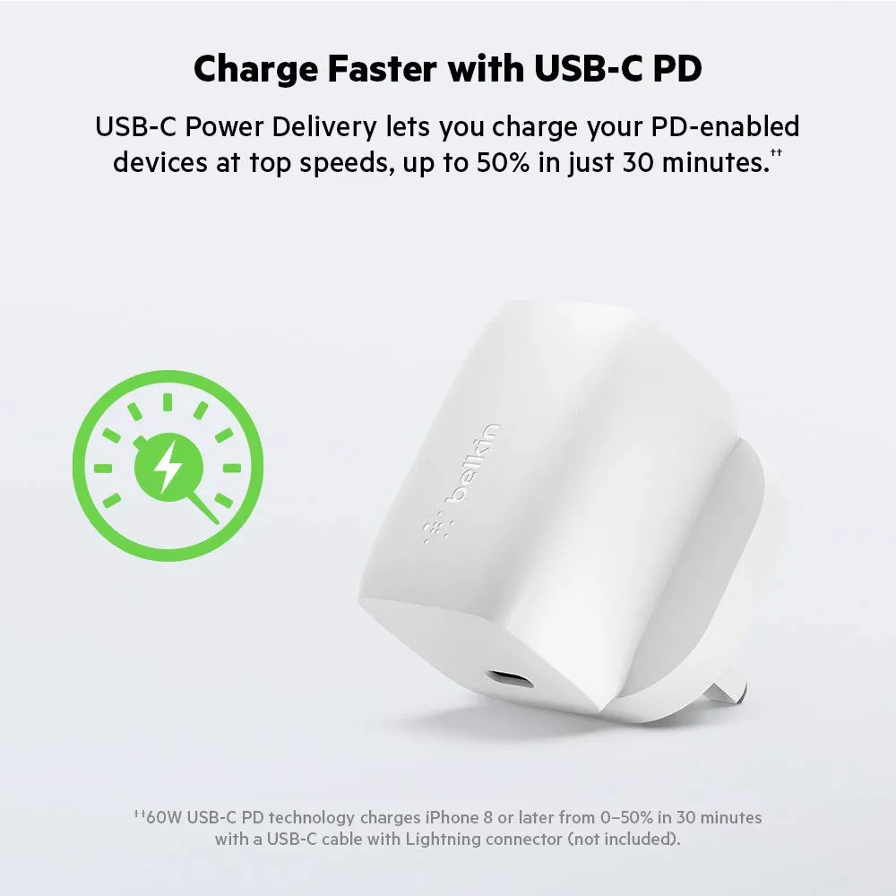 Belkin BOOST CHARGE PRO USB-C PD GaN Wall Charger - 60W#2
