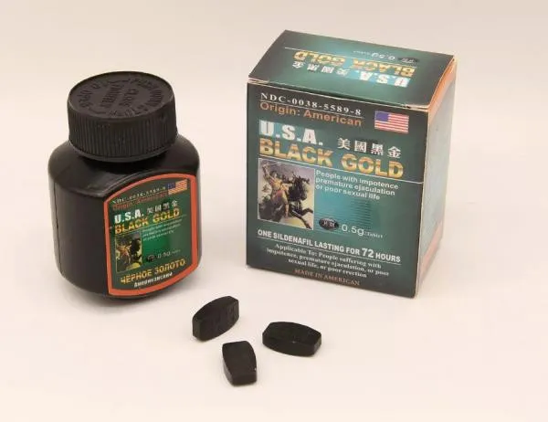 "Qora oltin" tabletkalari (USA Black Gold) erkaklarda quvvatni oshirish uchun dori#3
