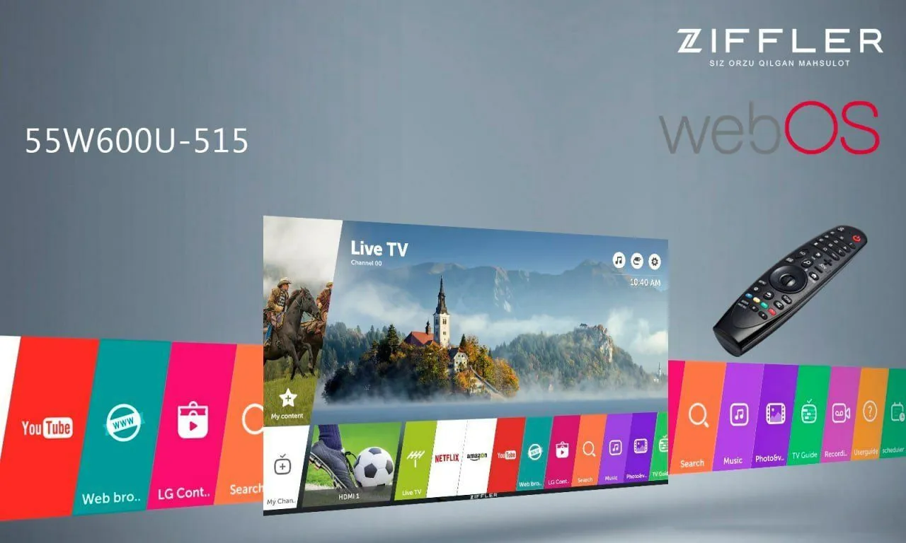 Телевизор Ziffler 50" 4K QLED Smart TV Android#1