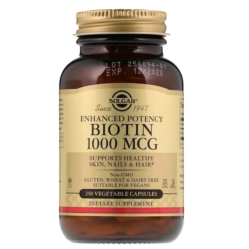 Таблетки биотина для здоровой кожи и волос Solgar Biotin 1000 мг#2
