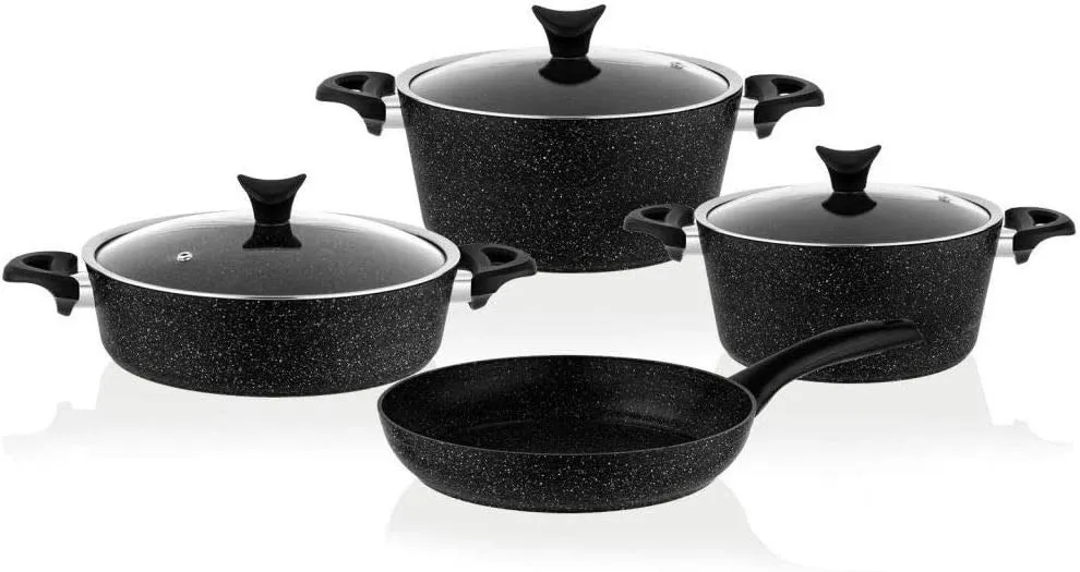 Набор гранитной посуды из 7 предметов, черный  TAC-3455 Mastercook#1