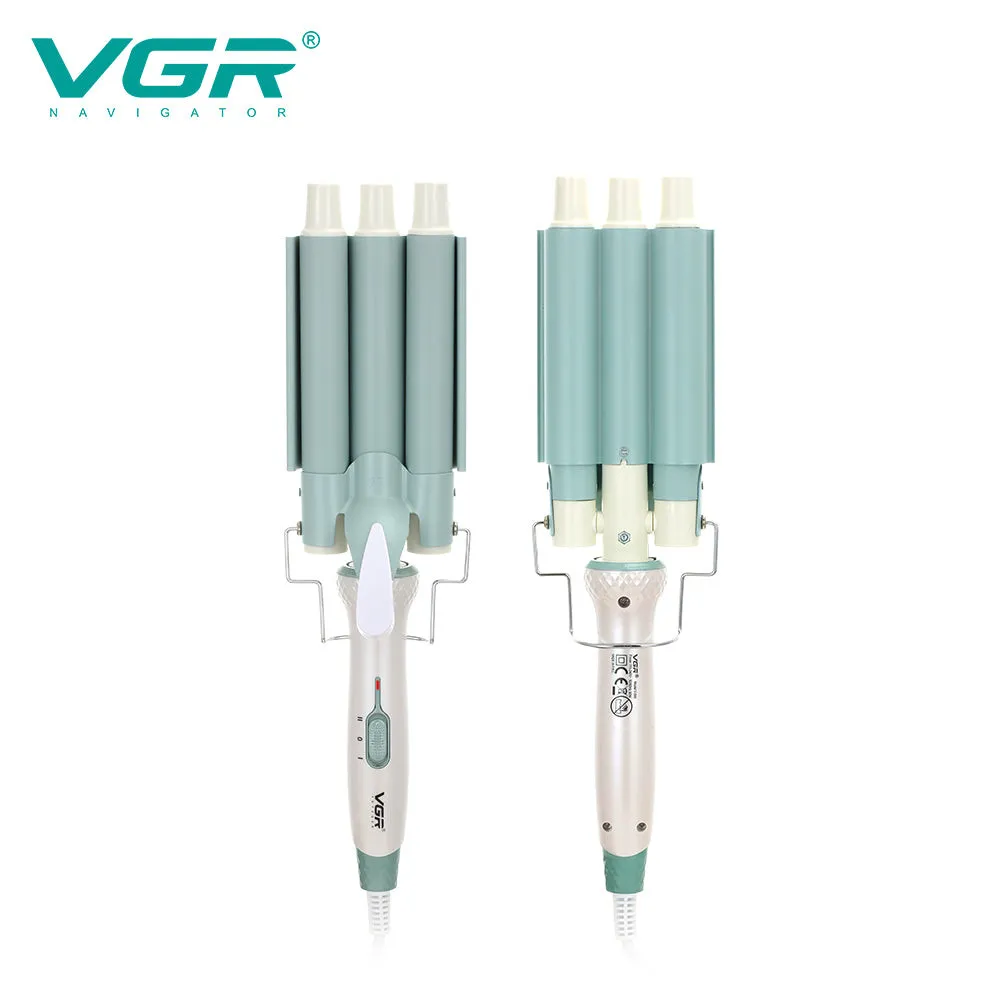 Professional 3-цилиндровая электрическая плойка для волос VGR V-595#4