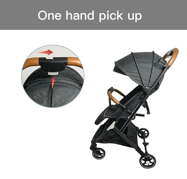 Складная коляска для новорожденных black#4