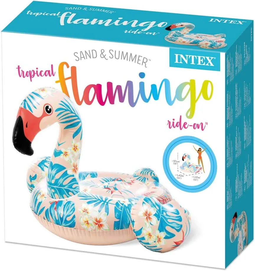 Надувной круг Intex Tropical Sand и Summer Flamingo Ride-on для бассейна#4