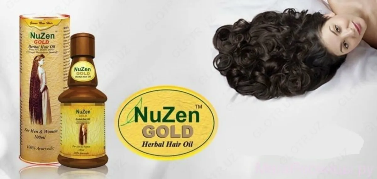 Лечебное травяное масло для роста волос Nuzen gold oil#2