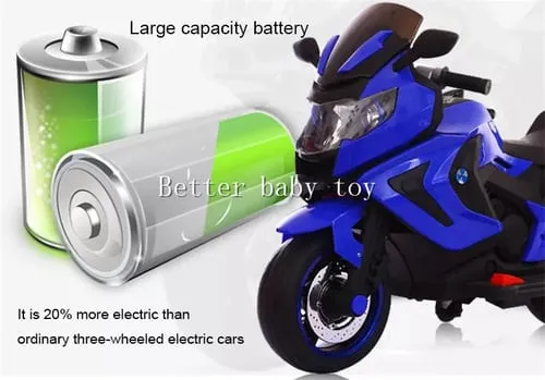 Электрический детский мотоцикл с автоматическим управлением ht-3688 blue#5