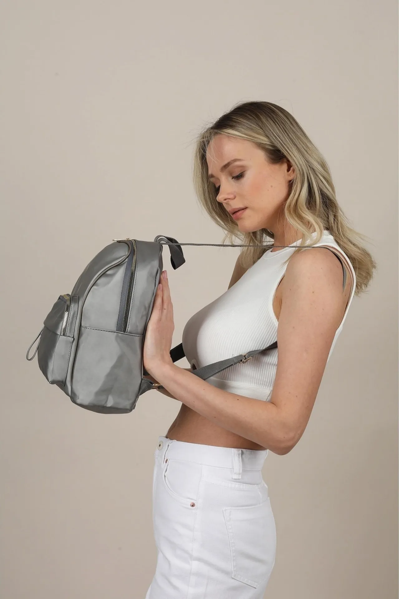 Женский рюкзак B-BAG BP-46175 Серый#4