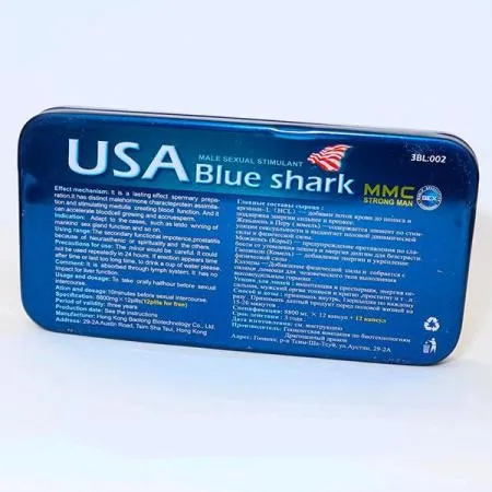 Blue Shark USA erektil kasalliklarni tuzatish uchun dori#5