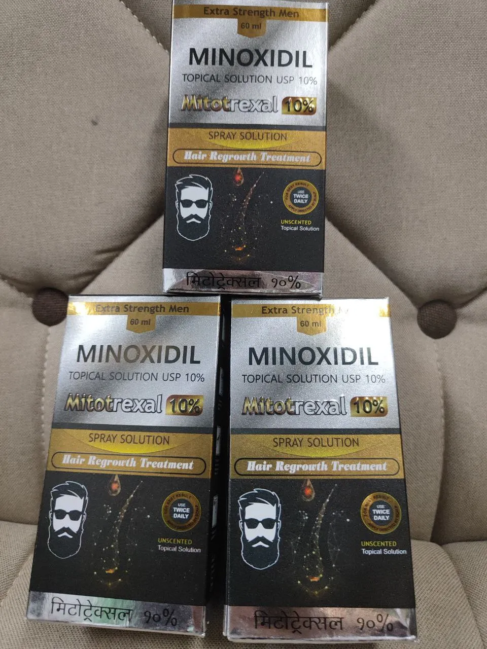 Mitotrexal (Minoxidil) 10% Soch va soqol uchun loson (Hindiston)#2