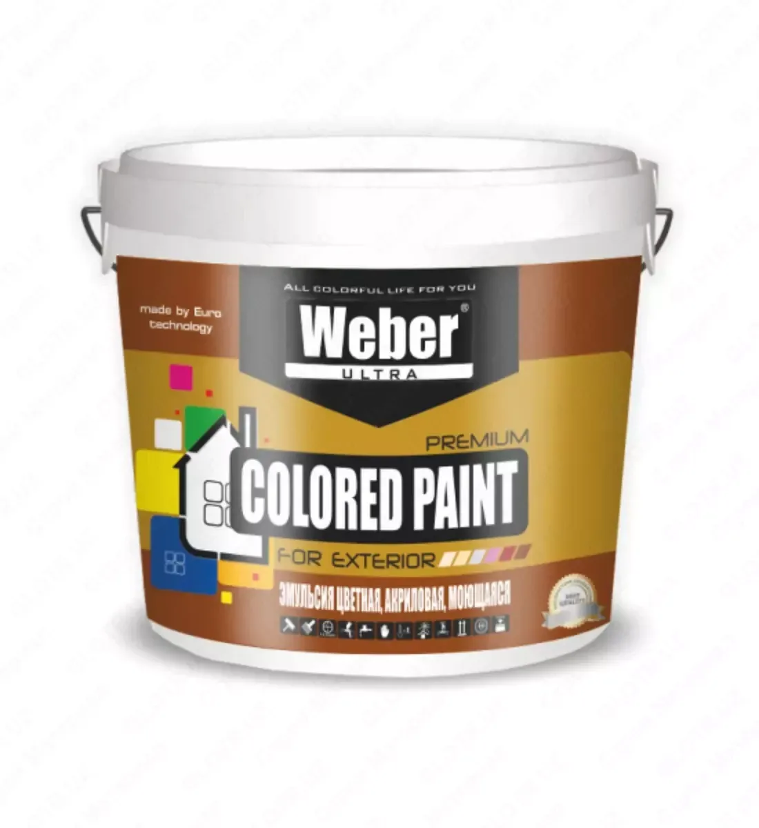 Эмульсионная краска Weber бордовая 2.7 кг#2