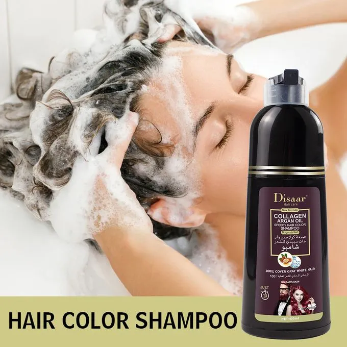 Шампунь-краска для седых волос Disaar с экстрактом коллагена и арганового масла#5