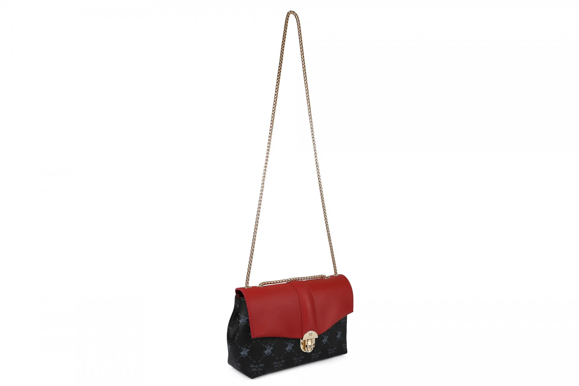 Женская сумка 1091 Черно-красная#4