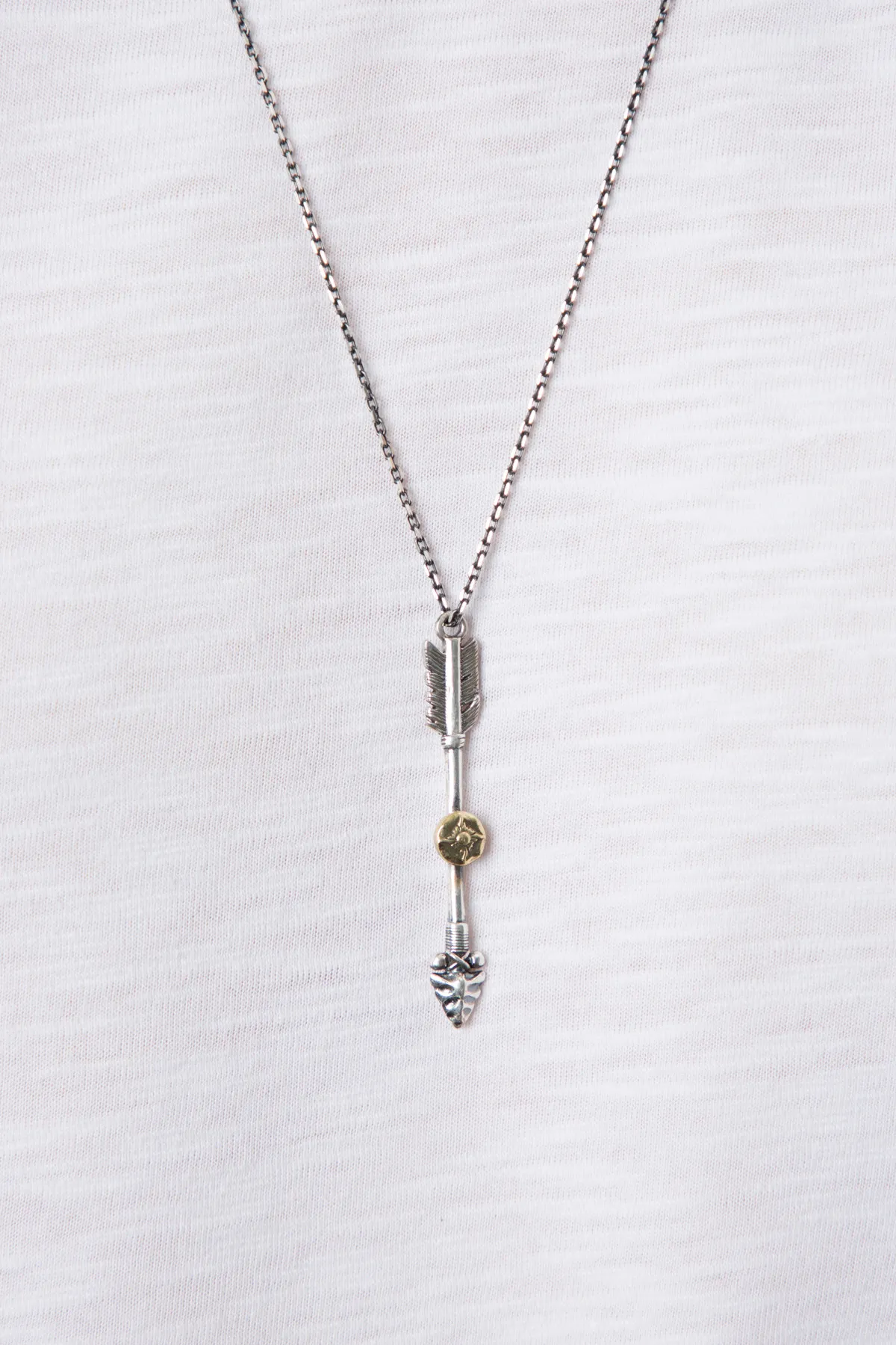 Серебряное ожерелье, модель: стрела ern2158 Larin Silver#2
