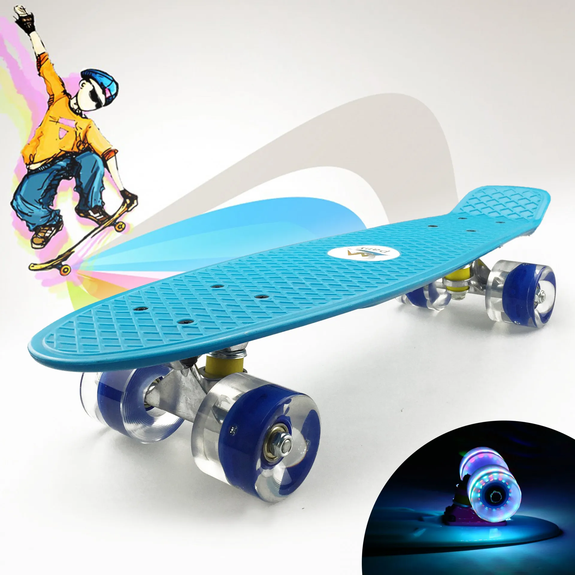 Детский скейтборд h7 blue#2