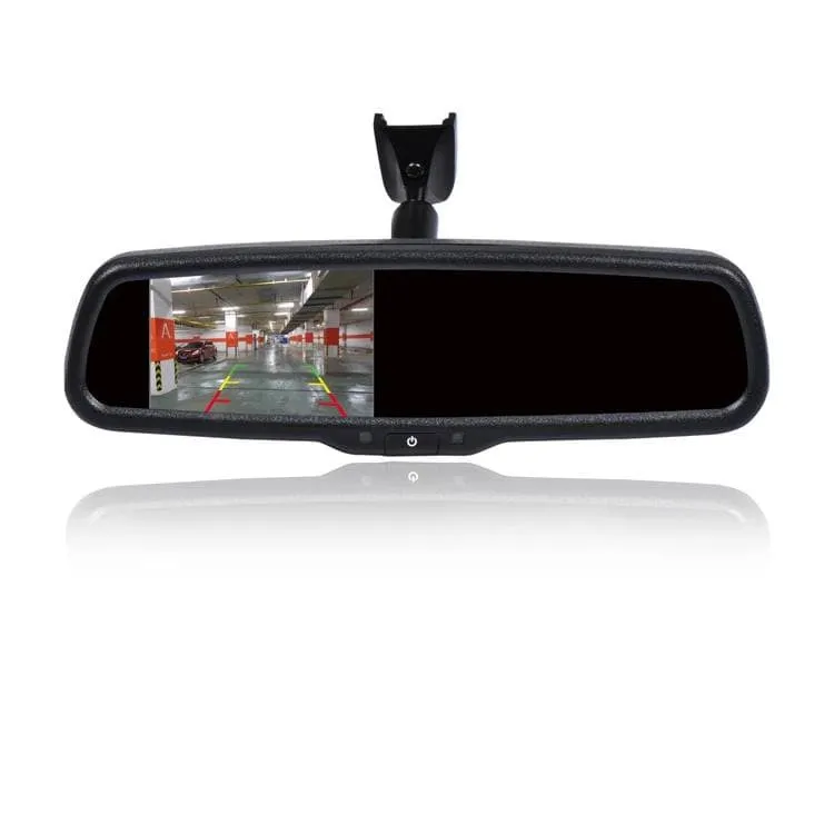 Автомобильное зеркало заднего вида GreenYi, ЖК-монитор TFT 4,3 дюйма со специальным оригинальным кронштейном, 2 видеовхода для парковки#2