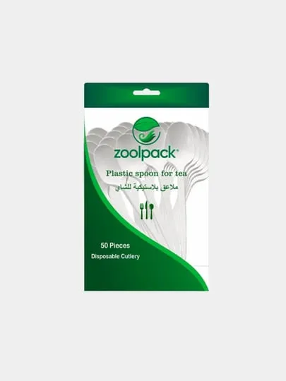 Прозрачная пластиковая чайная ложка Zoolpack (50)#2