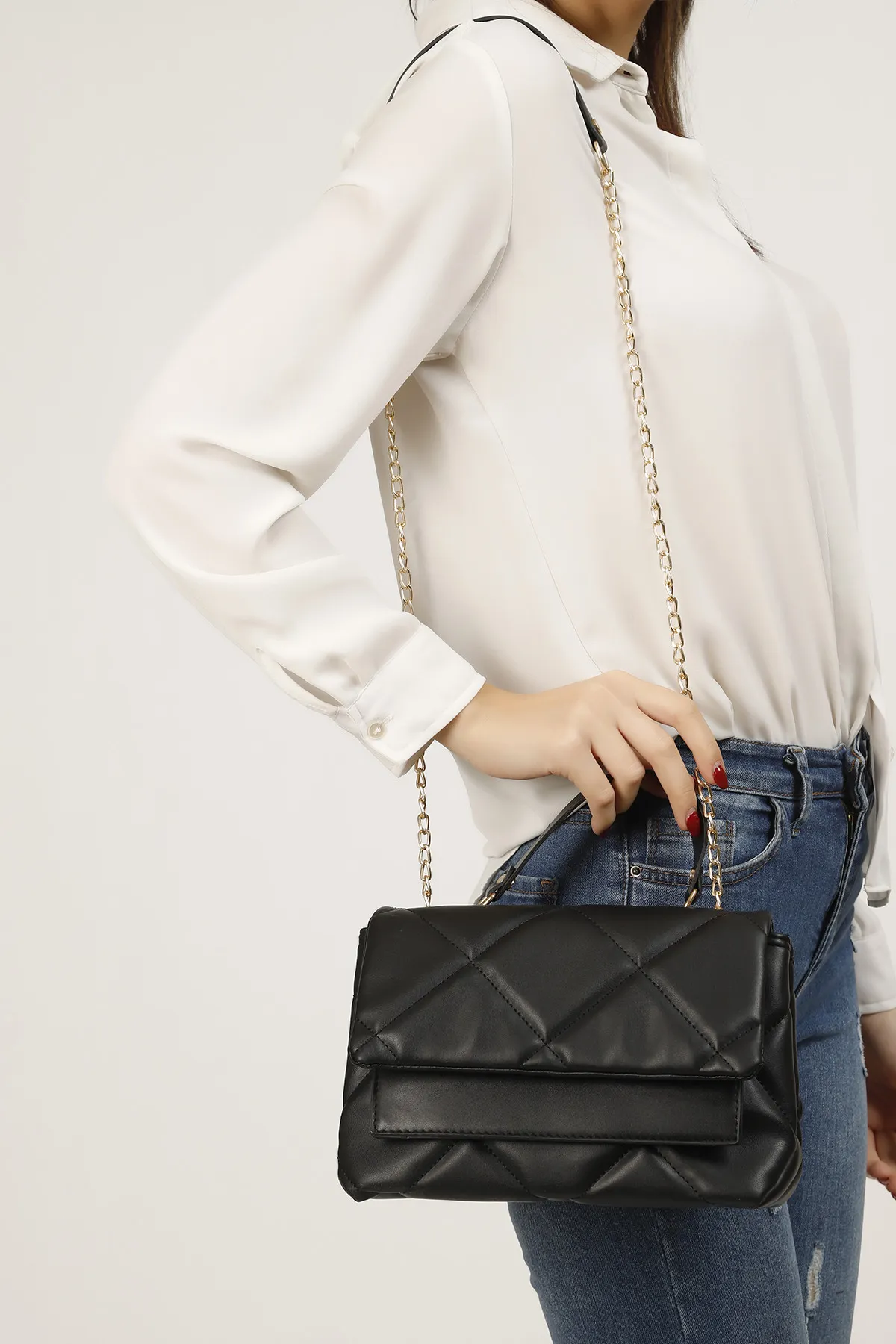 Женская сумка с вышивкой - черный shk bag#5