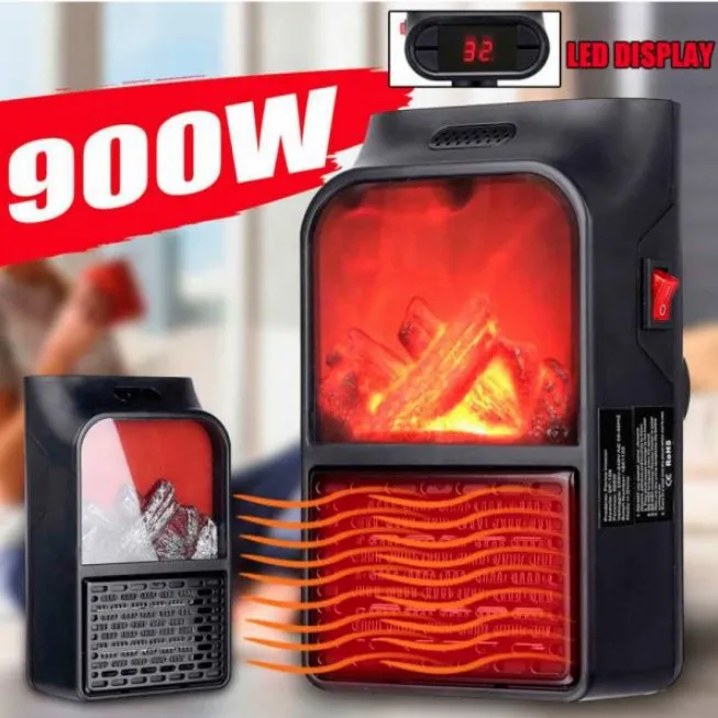 Мини обогреватель с камином Flame handy heater (900 Ватт)#2