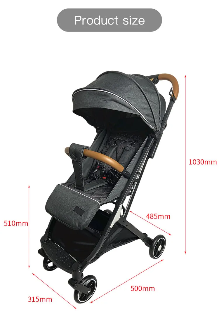 Складная коляска для новорожденных black#2