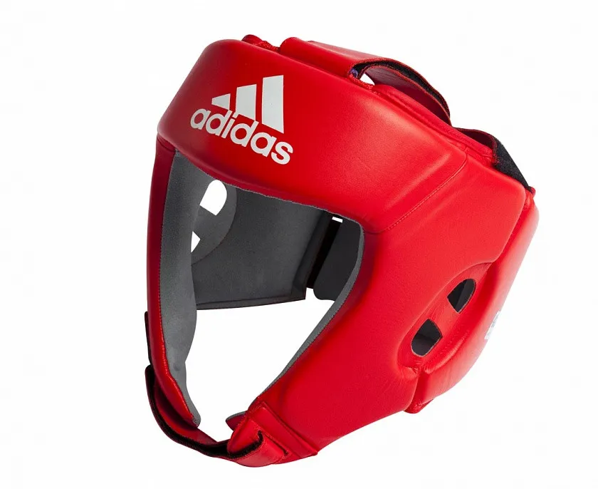 Шлем боксерский adidas Aiba красный + в подарок эластичный бинт YC Support YC-6092#2