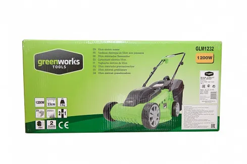 Газонокосилка GreenWorks 1200W электрическая GLM1232 (33 см)#9
