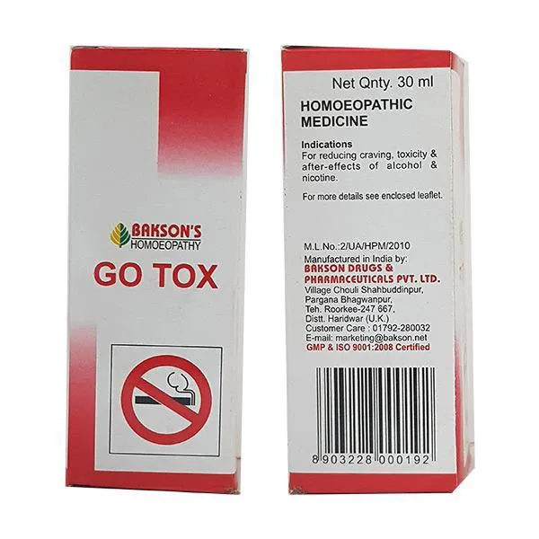 Капли для снятия тяги к табаку и алкоголю GO TOX#3