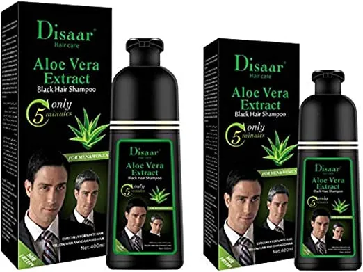 Aloe Vera ekstraktli oq sochlar uchun shampun-kraska Disaar#3