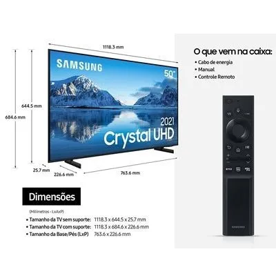 Телевизор Samsung 50" 4K Smart TV Wi-Fi#6