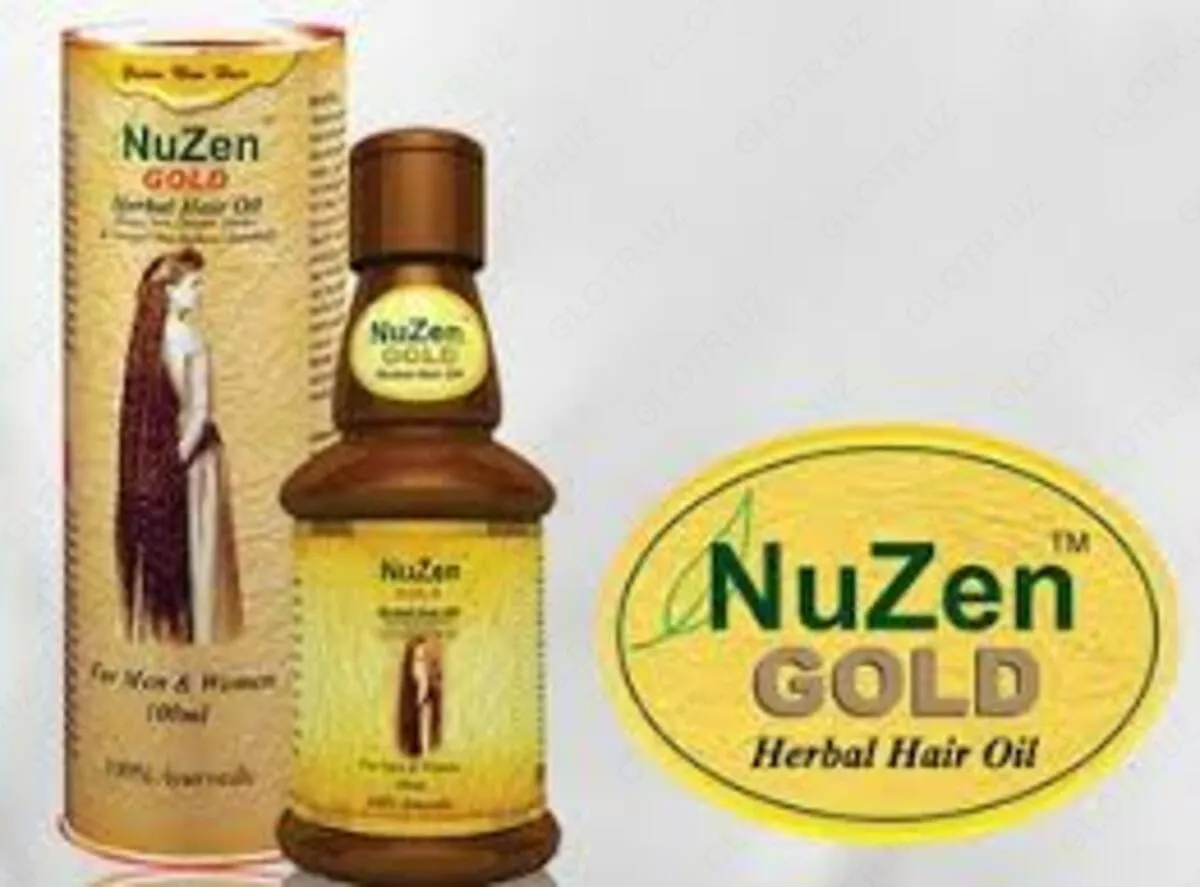 Лечебное травяное масло для роста волос - NuZen Gold Herbal Hair Oil#2