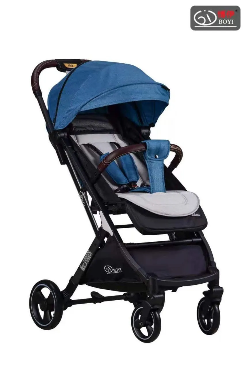 Складная коляска для новорожденных (цвет голубой)#3