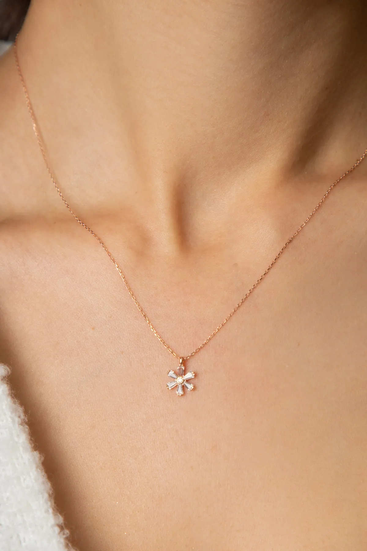 Серебряное ожерелье в форме цветка kls2067 Larin Silver#2