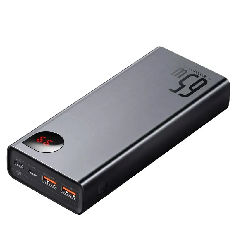 Внешний аккумулятор Baseus Adaman Metal Digital Display Quick Charge Power Bank 20000mAh 65W - черный (PPIMDA-D01)#3